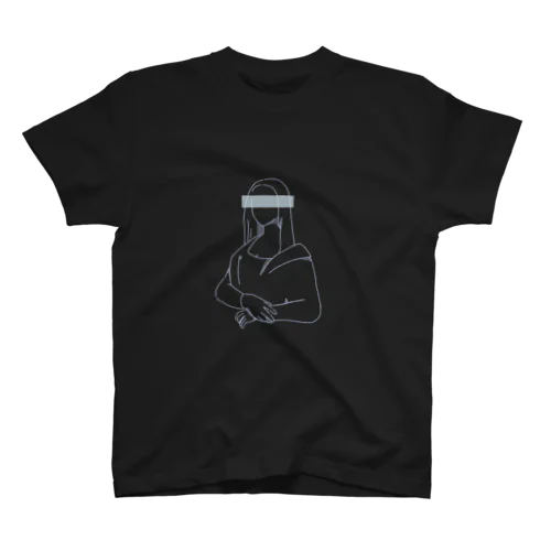 モナ・リザ（黒） Regular Fit T-Shirt