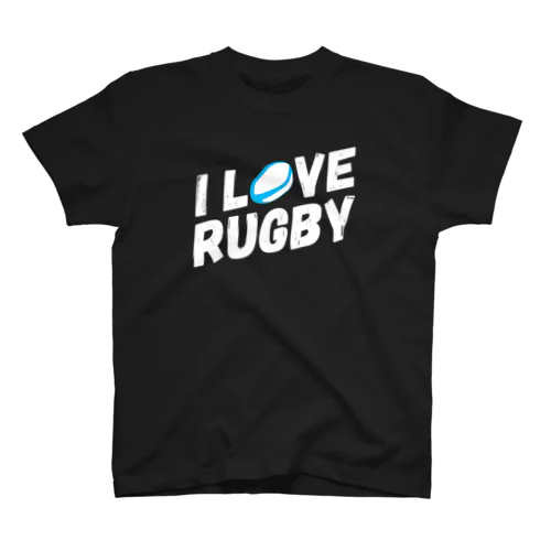 I LOVE RUGBY (白字) Regular Fit T-Shirt