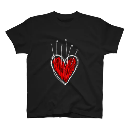 banned heart スタンダードTシャツ