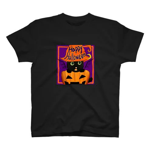 ハロウィン（黒猫02） スタンダードTシャツ