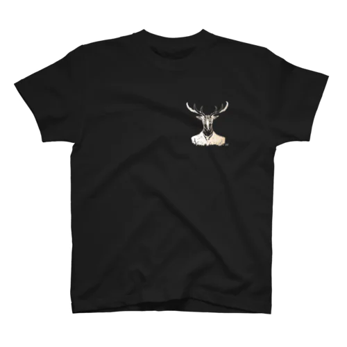 「鹿」反転　両面Tシャツ Regular Fit T-Shirt