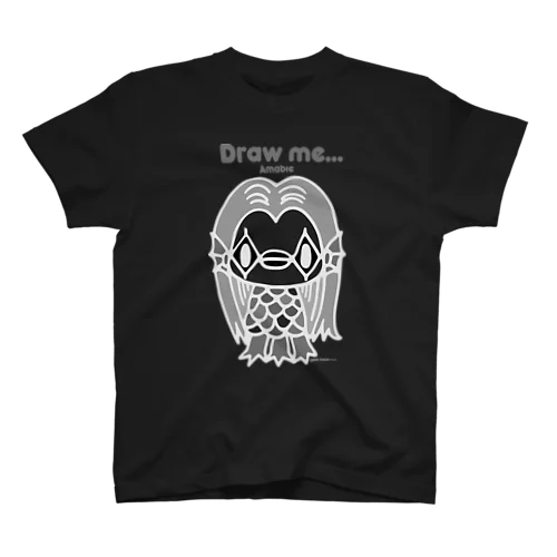 【各5点限定】アマビエさま(nega/mono) スタンダードTシャツ