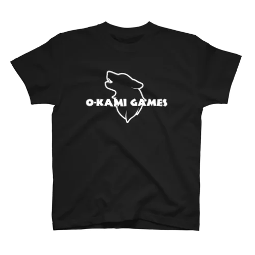 O-KAMI GAMES モノクロロゴ Regular Fit T-Shirt