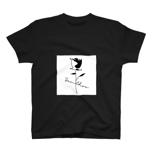 Rose silhouette　スクエア スタンダードTシャツ