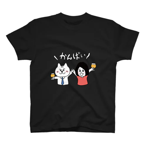 ゆりえ時間(手描き) 黒 スタンダードTシャツ