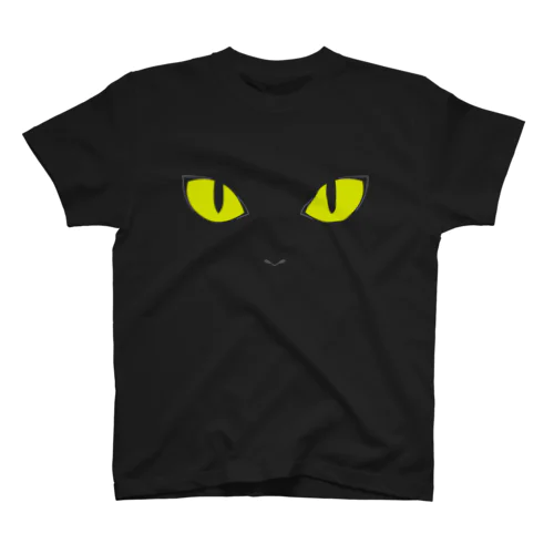 黒猫のルコ【瞳孔 S】 スタンダードTシャツ