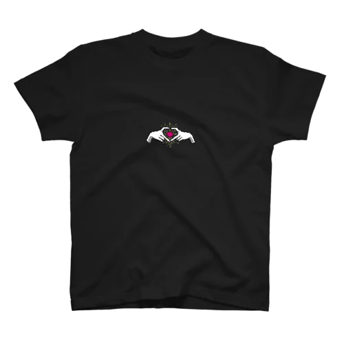 指ハート ダイヤ／ピンク スタンダードTシャツ