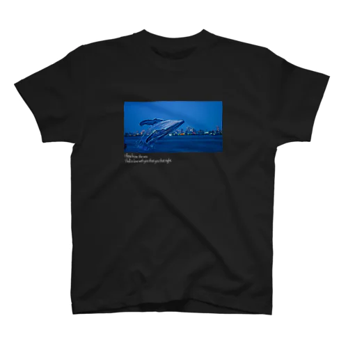 夜のクジラ black スタンダードTシャツ