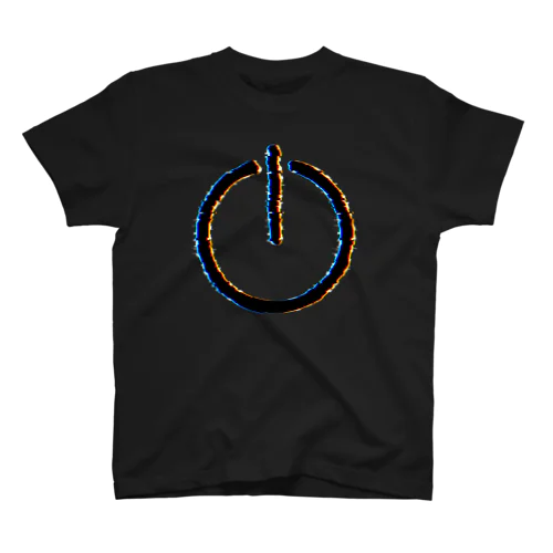 power_off 文字なし black スタンダードTシャツ