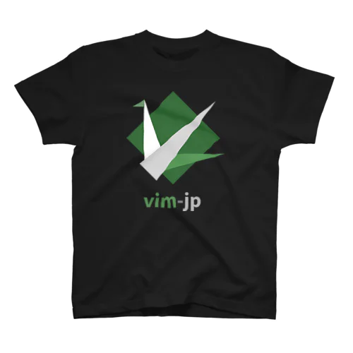 vim-jp アイコン（黒背景・文字下） Regular Fit T-Shirt