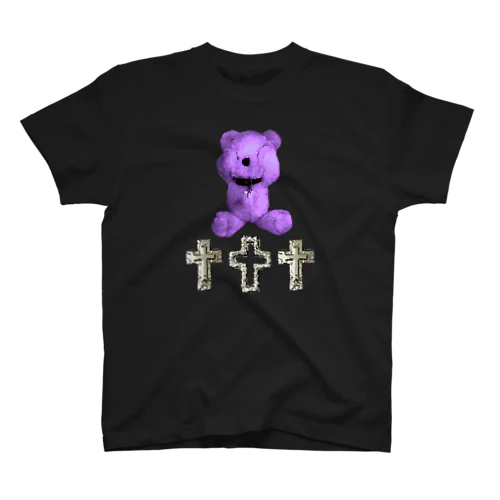 Peek-a-boo CROSS Teddy BLUEBERRY Regular Fit T-Shirt