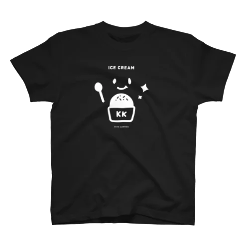 KK ICE CREAM BLACK スタンダードTシャツ