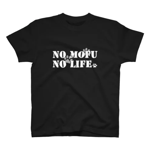 モフ協「NO MOFU NO LIFE」白文字 Regular Fit T-Shirt