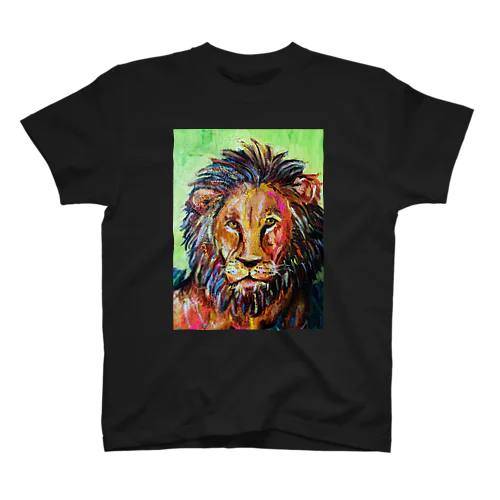【油絵】百獣の王 ライオン スタンダードTシャツ