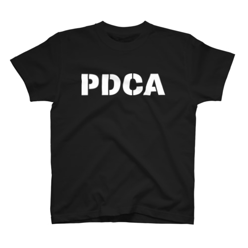 IT系Tシャツ - PDCA - 白文字ver. Regular Fit T-Shirt