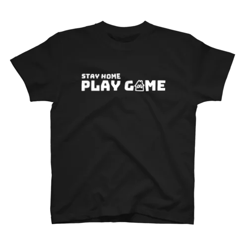 黒 #STAYHOME_PLAYGAME Regular Fit T-Shirt