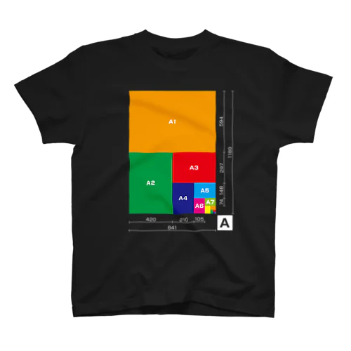 【A判】用紙サイズ表 Regular Fit T-Shirt