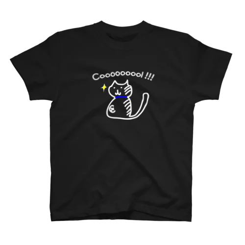 でべそ白猫「cool」 スタンダードTシャツ