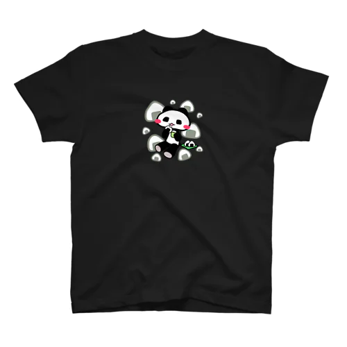 至福のおにぎりタイム♪パンダ。 スタンダードTシャツ