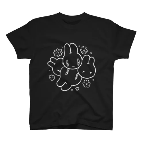 ギュウギュウうーさー黒 Regular Fit T-Shirt