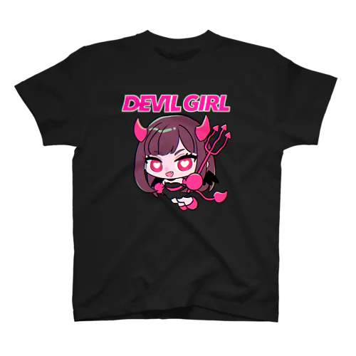 あくまガールちゃん(あかピンク)文字入り スタンダードTシャツ