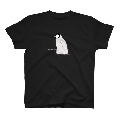 皇帝ペンギンのヒナ（ロゴに白いフチドリ有り） スタンダードTシャツ