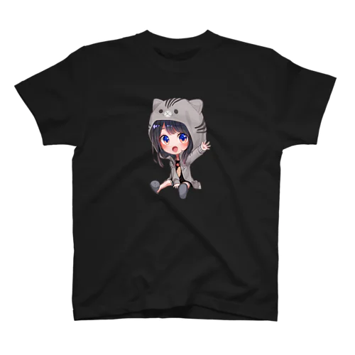 ねむねむ しま猫ver Regular Fit T-Shirt