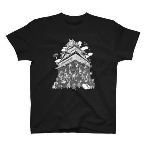 熊本城武者返し　イラストカラー：ホワイト Regular Fit T-Shirt