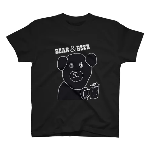 クマとビール スタンダードTシャツ