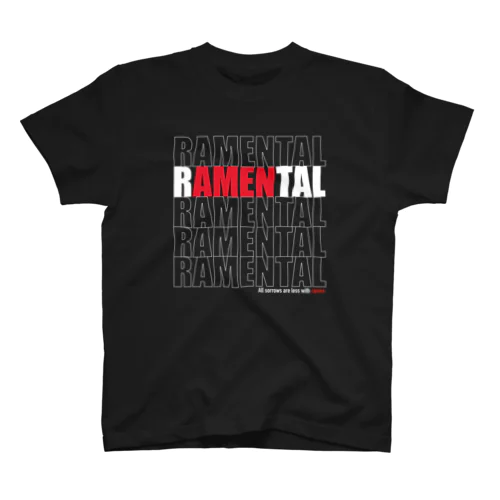 RAMENTAL black スタンダードTシャツ