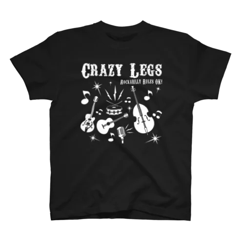 CRAZY LEGS Rockabilly Rules OK 表裏 Regular Fit T-Shirt