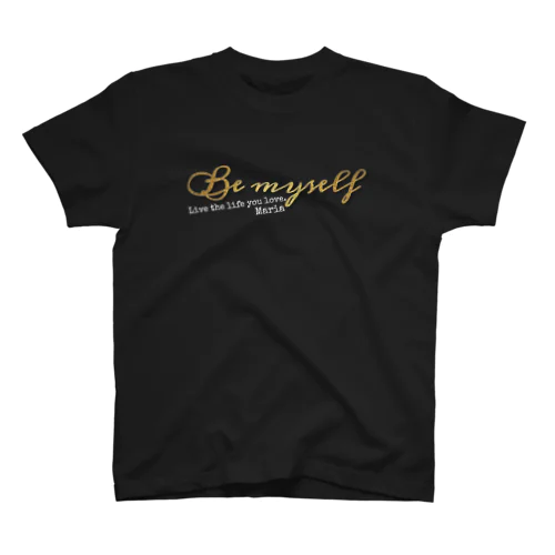 黒推奨！Be myselfデザイン Regular Fit T-Shirt