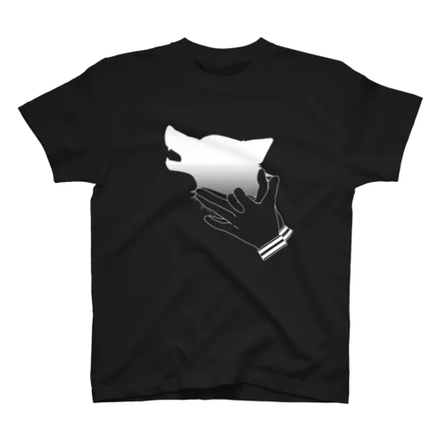 N_影絵(狼)(濃い生地向け) 티셔츠