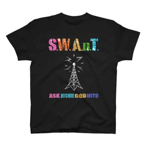 S.W.A.n.T.　電波塔ロゴTシャツ　黒 Regular Fit T-Shirt