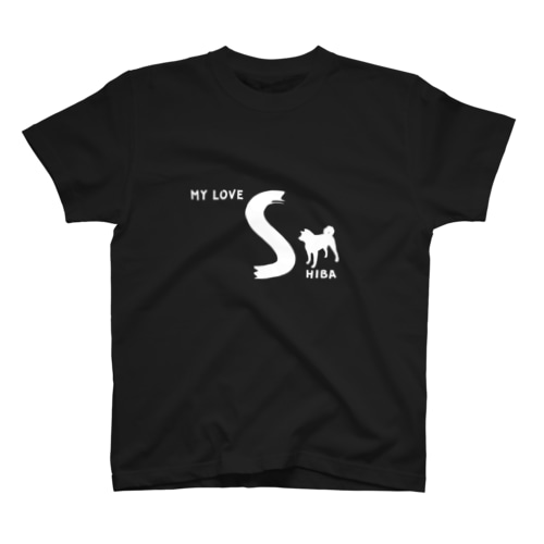 MY LOVE SHIBA（柴犬）　ホワイト Regular Fit T-Shirt