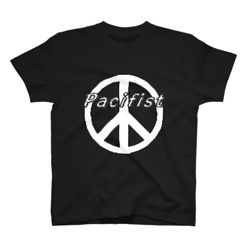 Pacifist(ホワイト)／ドット絵 スタンダードTシャツ