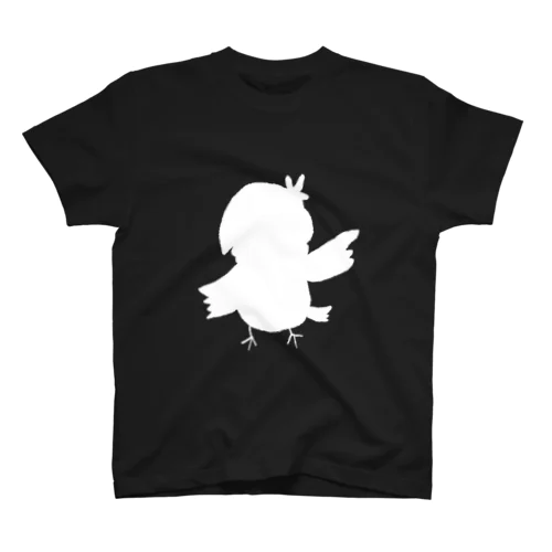 白抜きまあまあ鳥 Regular Fit T-Shirt