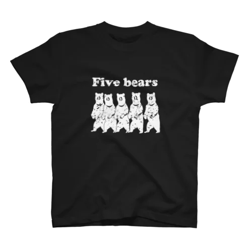 Five bears ホワイト スタンダードTシャツ