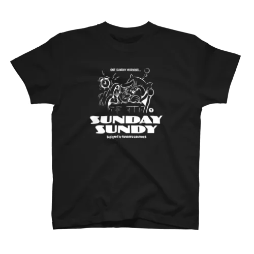 SUNDAY SUNDY No.1 (白ロゴ） Regular Fit T-Shirt