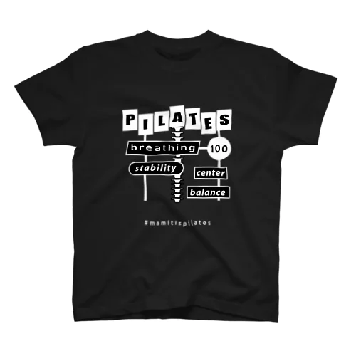 #mamitispilates「脊柱SIGN」-typeB スタンダードTシャツ