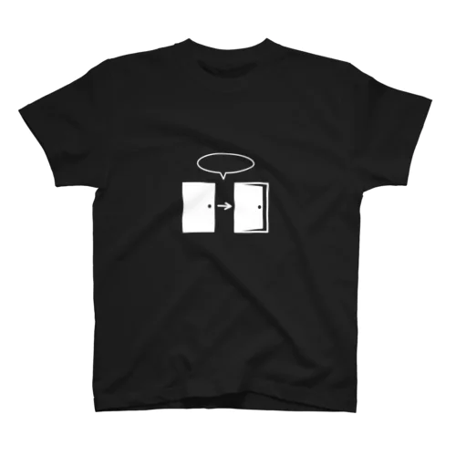 オープンザドア（白イラスト大） Regular Fit T-Shirt