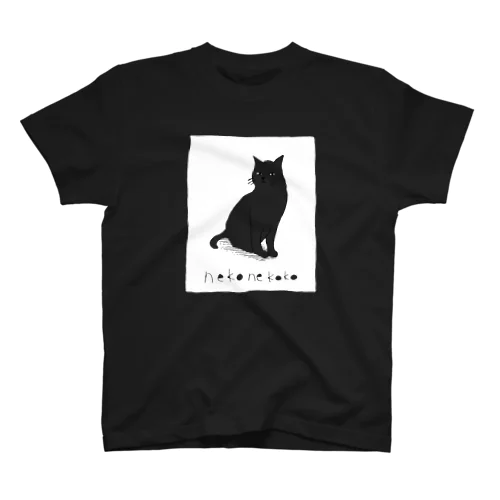 ホワイトねこねこ スタンダードTシャツ