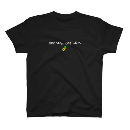 One Step.One T.R.Y.(白字ver) スタンダードTシャツ