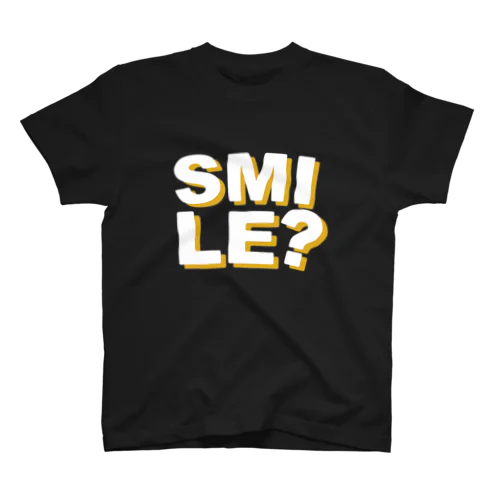 SMILE?_White Regular Fit T-Shirt