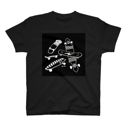 skate boad / black Regular Fit T-Shirt