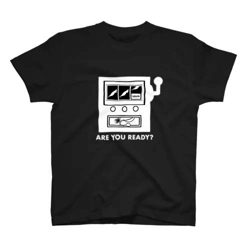 エギング　スロット　イカ　ホワイト　釣り スタンダードTシャツ