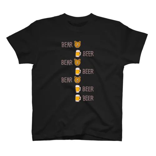 ビールデザインTシャツ「ベアビアベアビアベアビアビア」（Tシャツ・パーカー・グッズ・ETC） 티셔츠