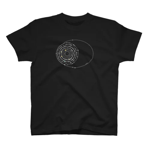 太陽系の衛星 白 スタンダードTシャツ