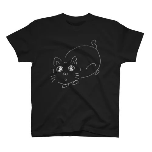 cat by hand T-shirts BLACK スタンダードTシャツ