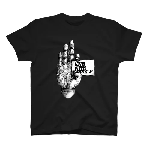 Live with myself　ペン画風 スタンダードTシャツ